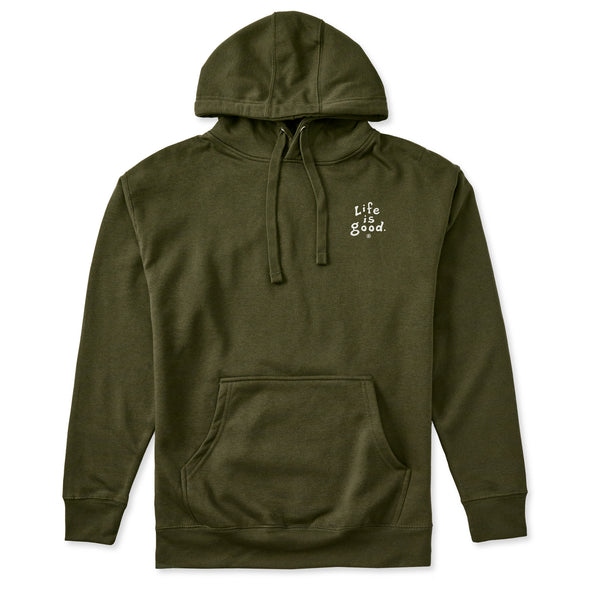 life is good Adult Unisex LIG Vintage Wordmark Stacked Every Wear Hoodie Sweatshirt