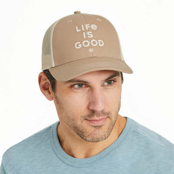 Life Is Good Adult Unisex LIG Wordmark Stacked Trucker