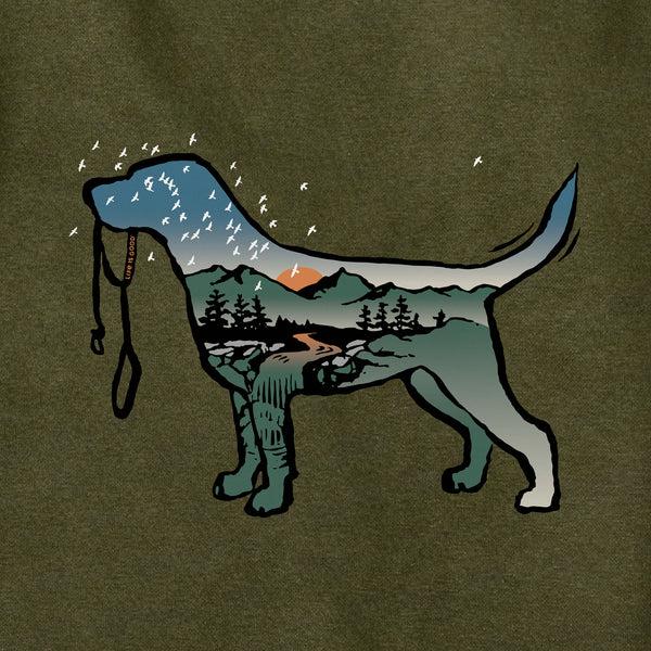 Life Is Good Adult Unisex Macro Micro Dogscape Every Wear Hoodie Sweatshirt