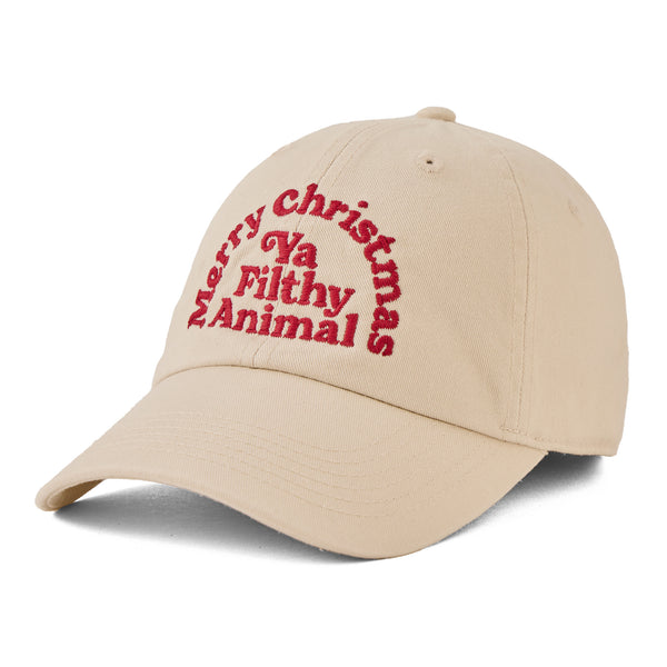 life is good Adult Unisex Merry Christmas Ya Filthy Animal Chill Cap