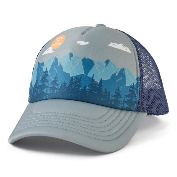 Life Is Good Adult Unisex Mountain Forest Scene Trucker Hat