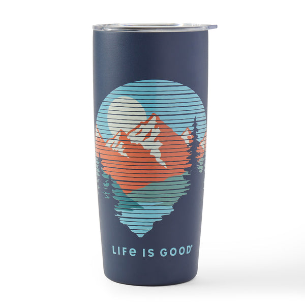 Life Is Good Adult Unisex ND Circle Mountain Scene 20 Oz. Tumbler