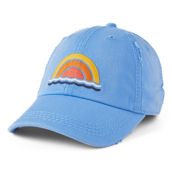 life is good Adult Unisex ND Rainbow Sunset Sunwashed Chill Cap