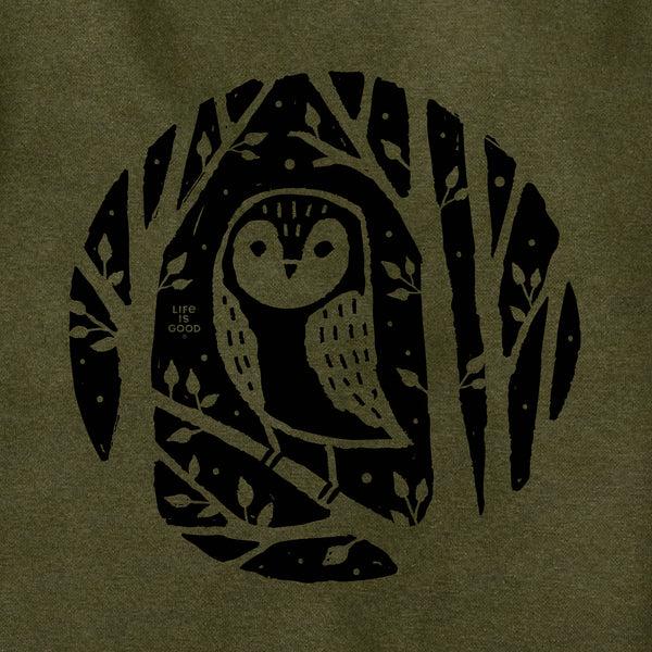 Life Is Good Adult Unisex Owl In The Trees Every Wear Hoodie Sweatshirt