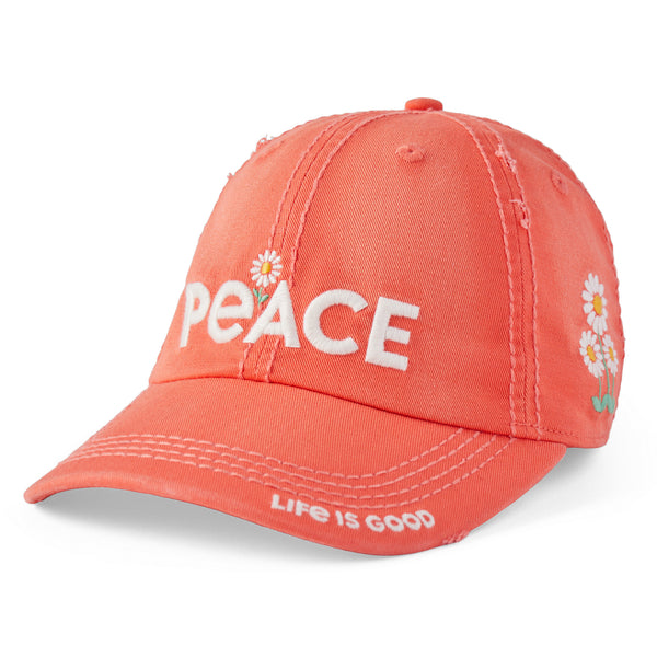 life is good Adult Unisex Peace Daisies Sunwashed Chill Cap