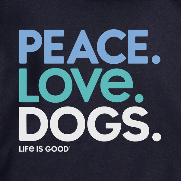 Life Is Good Adult Unisex Peace Love Dogs Every Wear Hoodie Sweatshirt