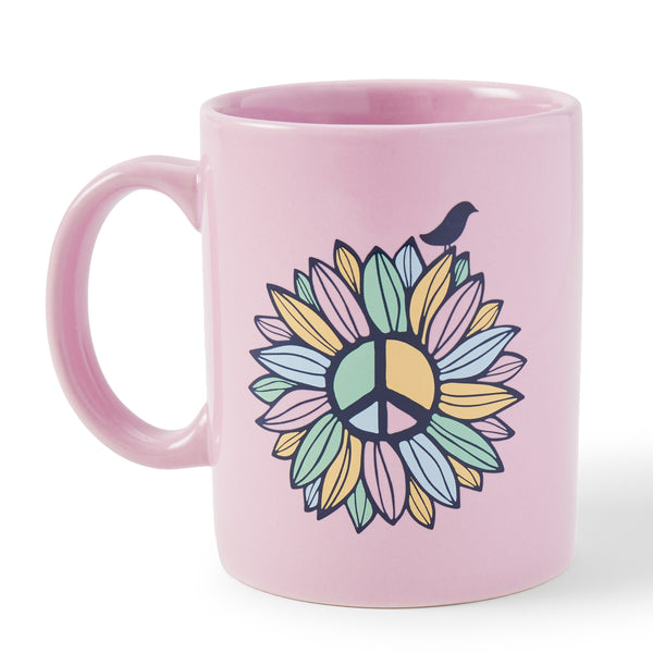 life is good Adult Unisex Peace Sign Flower Jake's Mug