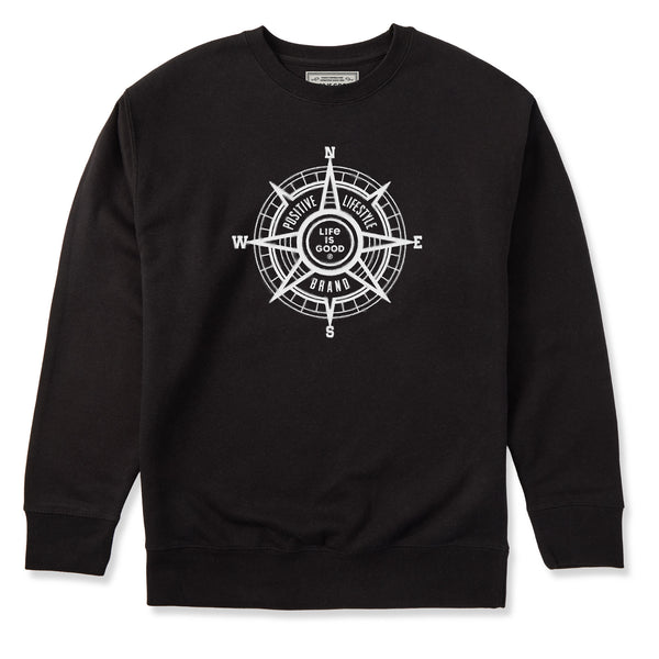 life is good Adult Unisex Positive Compass Every Wear Crew Sweatshirt
