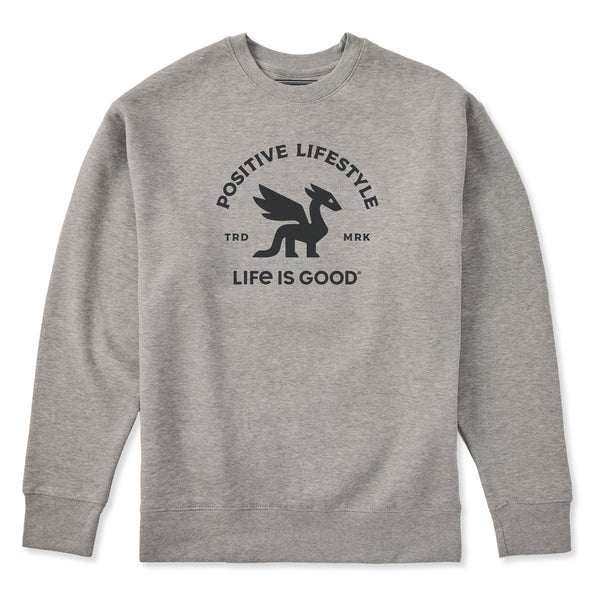 Life Is Good Adult Unisex Positive Lifestyle Dragon Every Wear Crew Sweatshirt