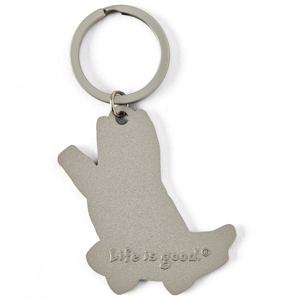 Life Is Good Adult Unisex Rocket Skateboard Kind Keychain