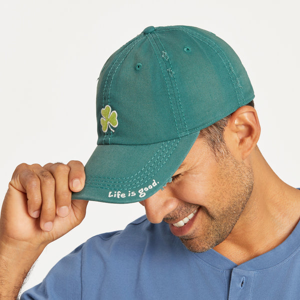 life is good Adult Unisex Shamrock Sunwashed Chill Cap