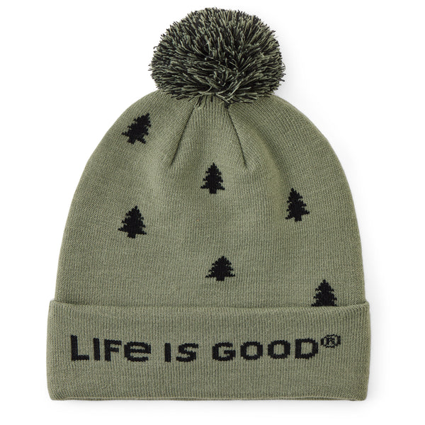 life is good Adult Unisex Simple Pine Pattern So Chill Beanie
