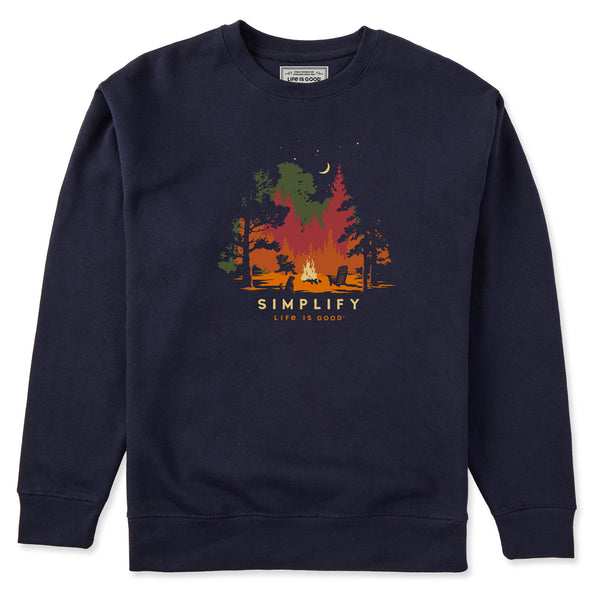 life is good Adult Unisex Simplify Campfire Every Wear Crew Sweatshirt