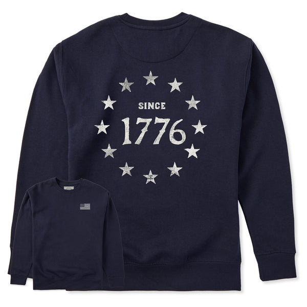 life is good Adult Unisex Since 1776 Every Wear Crew Sweatshirt