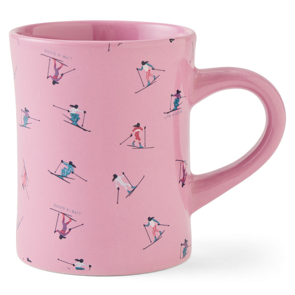 Life Is Good Adult Unisex Ski Ya Later Pattern Diner Mug