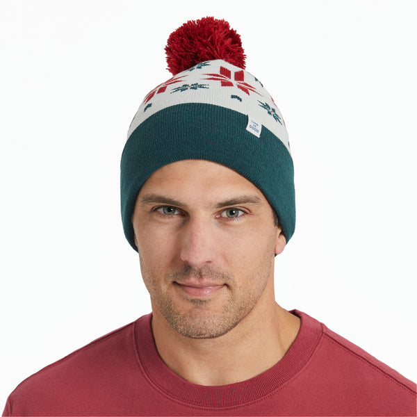 Life Is Good Adult Unisex Snowflake Pattern So Chill Beanie