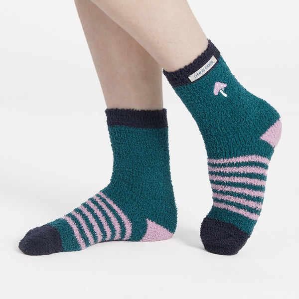 life is good Adult Unisex Spruce Green Snuggle Sock