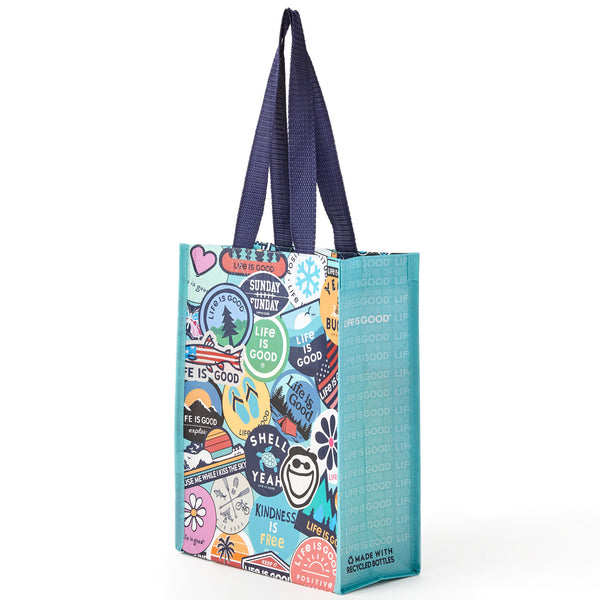 Life Is Good Adult Unisex Sticker Pattern The Small Good Tote