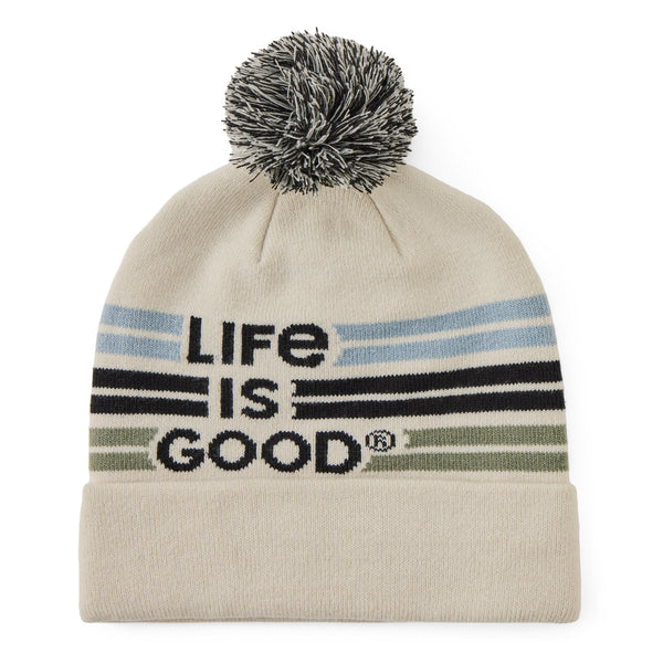 life is good Adult Unisex Stripe LIG So Chill Beanie