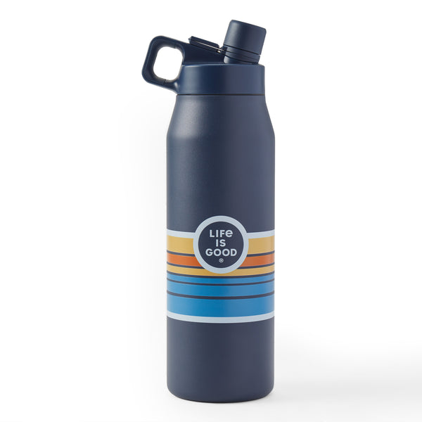 Life Is Good Adult Unisex Stripe Mountains 32 Oz. Twist Top Bottle