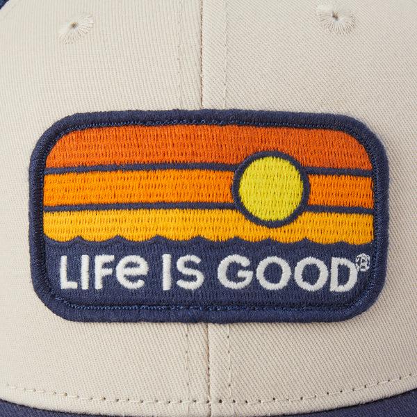 Life Is Good Adult Unisex Sunrise Water Stripe Trucker