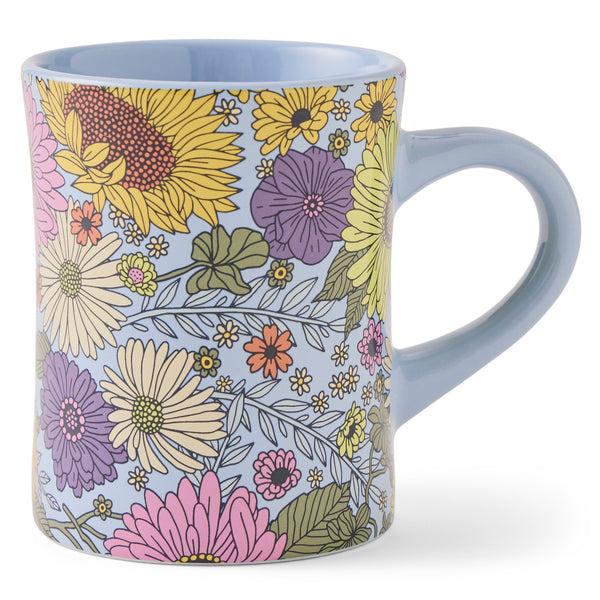 Life Is Good Adult Unisex Sunshine Floral Pattern Diner Mug