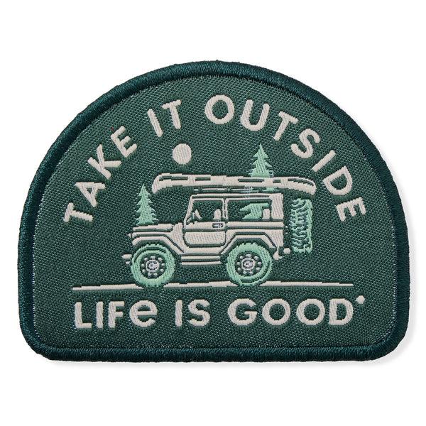 life is good Adult Unisex Take it Outside Woven Patch