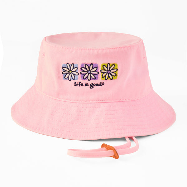 life is good Adult Unisex Three Boxed Daisies Bucket Hat