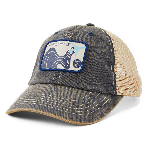 Life Is Good Adult Unisex Trippin' Plane Old Favorite Mesh Back Cap