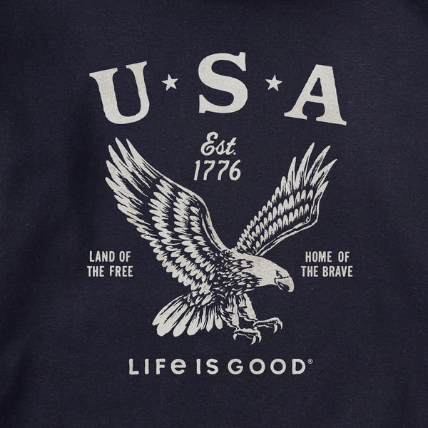 Life Is Good Adult Unisex USA 1776 Eagle Every Wear Hoodie Sweatshirt