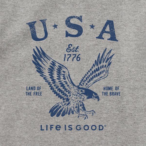 Life Is Good Adult Unisex USA 1776 Eagle Every Wear Hoodie Sweatshirt