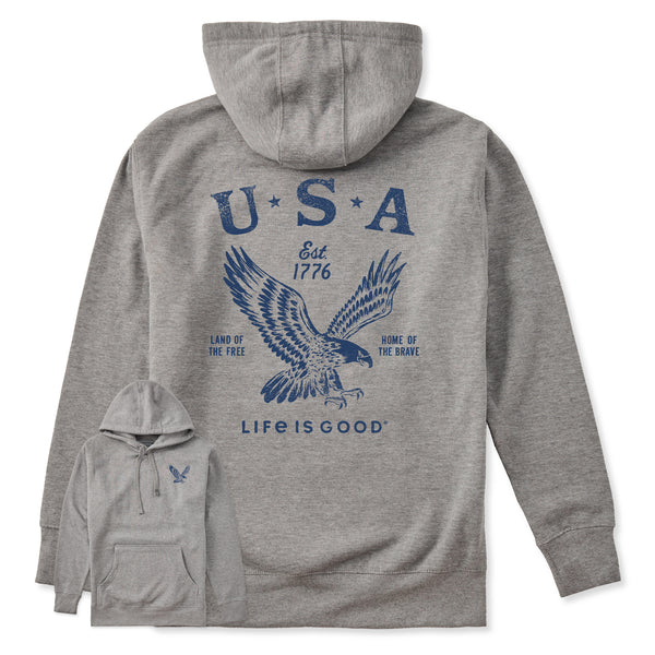 life is good Adult Unisex USA 1776 Eagle Every Wear Hoodie Sweatshirt