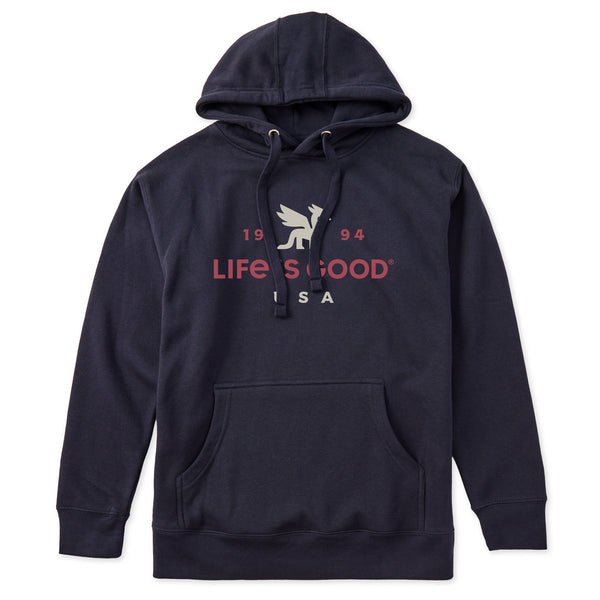 life is good Adult Unisex USA Dragon Every Wear Hoodie Sweatshirt