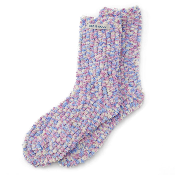 Life Is Good Adult Unisex Violet Purple PomPoms Sock
