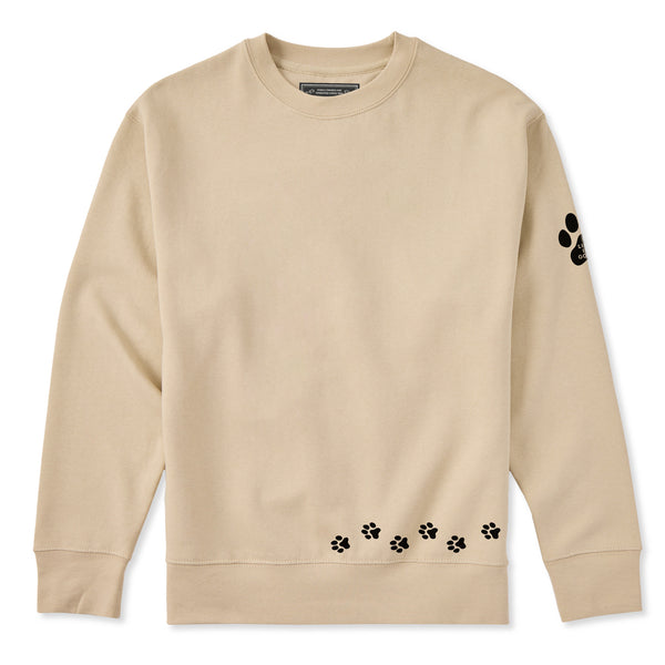 life is good Adult Unisex Walking Paws Every Wear Crew Sweatshirt