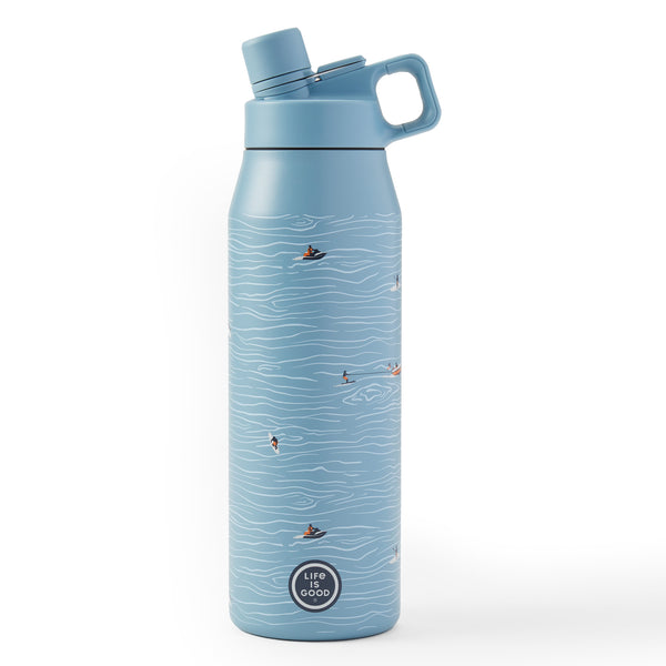 life is good Adult Unisex Water Sports Pattern 32 oz. Twist Top Bottle
