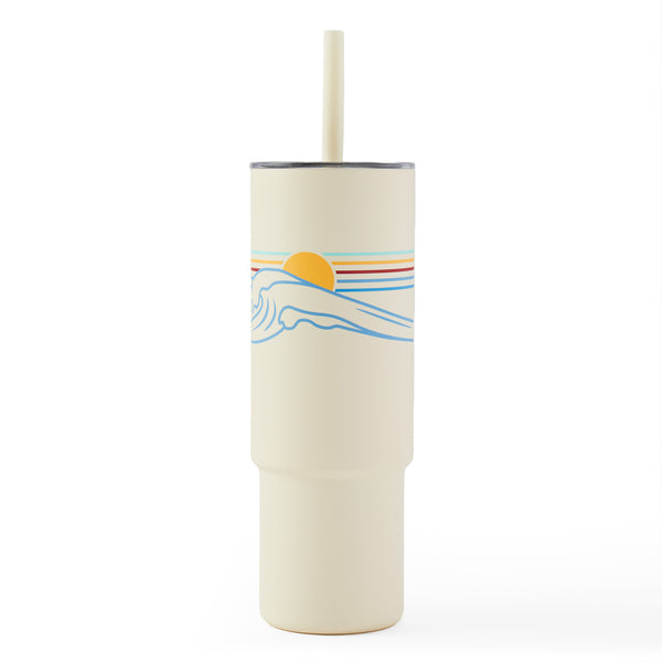 Life Is Good Adult Unisex Wave Stripe 32 Oz. Cup And Straw