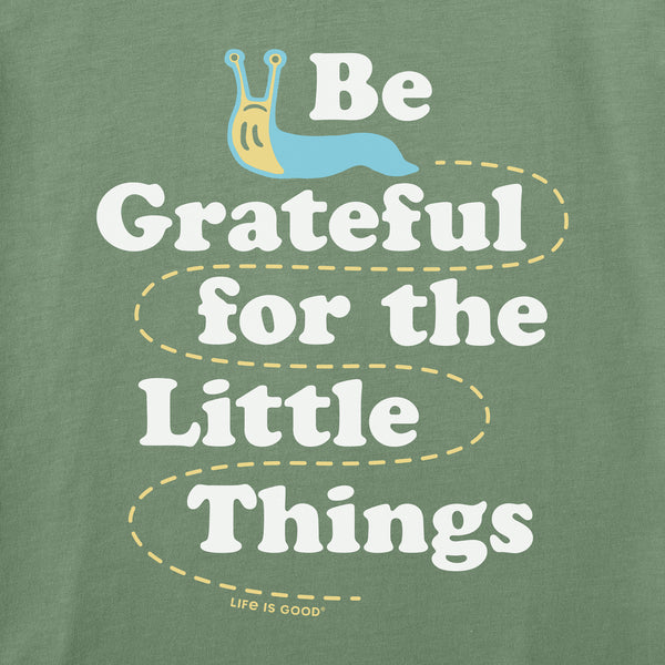 Life Is Good Baby Be Grateful For The Little Things Slug Long Sleeve Crusher Baby Bodysuit