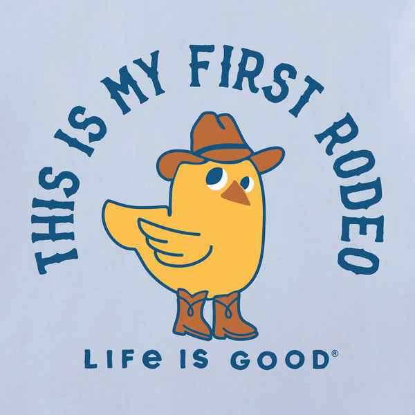 Life Is Good Baby First Rodeo Chick Short Sleeve Crusher Baby Bodysuit