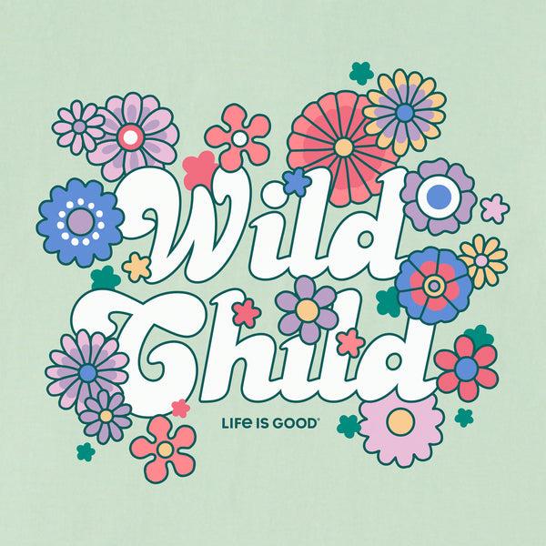 Life Is Good Baby Hippy Wild Child Short Sleeve Crusher Baby Bodysuit