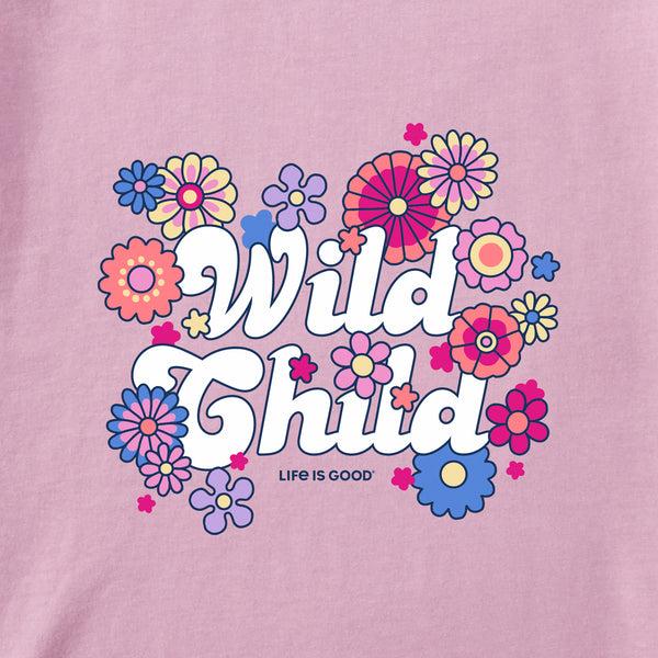 Life Is Good Baby Hippy Wild Child Short Sleeve Crusher Baby Bodysuit