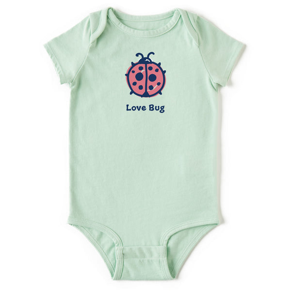 life is good Baby Love Bug Ladybug Short Sleeve Crusher Baby Bodysuit