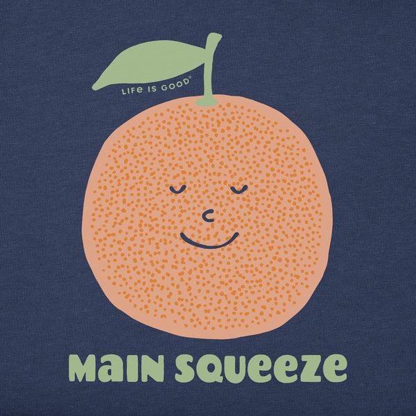 Life Is Good Baby Main Squeeze Orange Short Sleeve Crusher Baby Bodysuit