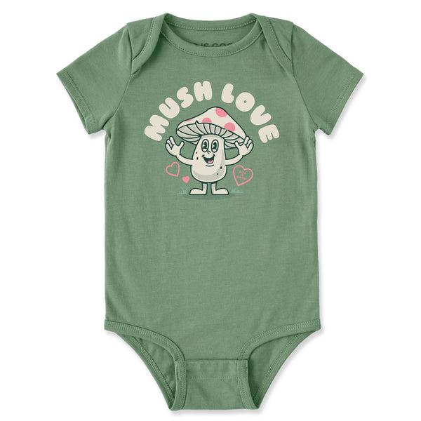 life is good Baby Mush Love Short Sleeve Crusher Baby Bodysuit