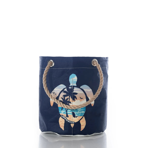 life is good Beach Scene Turtle Sea Bags Beachcomber Bucket Bag