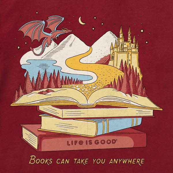 Life Is Good Books Can Take You Anywhere Short Sleeve Toddler Crusher Tee