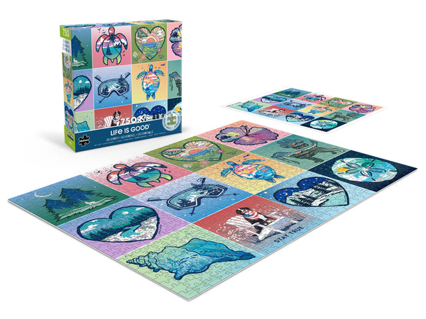 Life Is Good Buffalo Games Block Print Sensory Jigsaw Puzzle