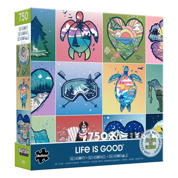 life is good Buffalo Games Block Print Sensory Jigsaw Puzzle