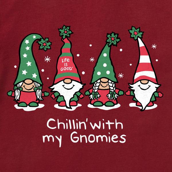 Life Is Good Chillin' With My Gnomies Fam Short Sleeve Toddler Crusher Tee