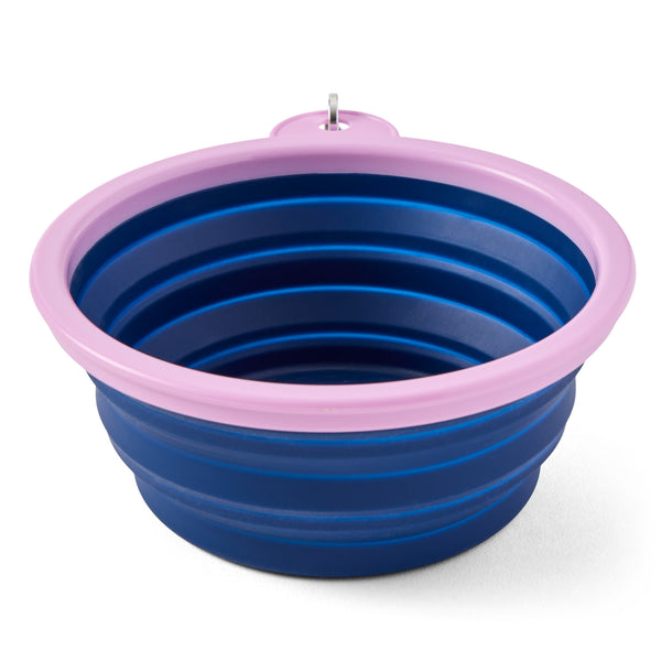 Life Is Good Daisy Circle Psychedelic Silicone Travel Dog Bowl